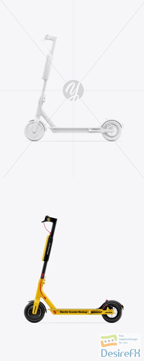 Electric Scooter Sideview Mockup 52583 TIF