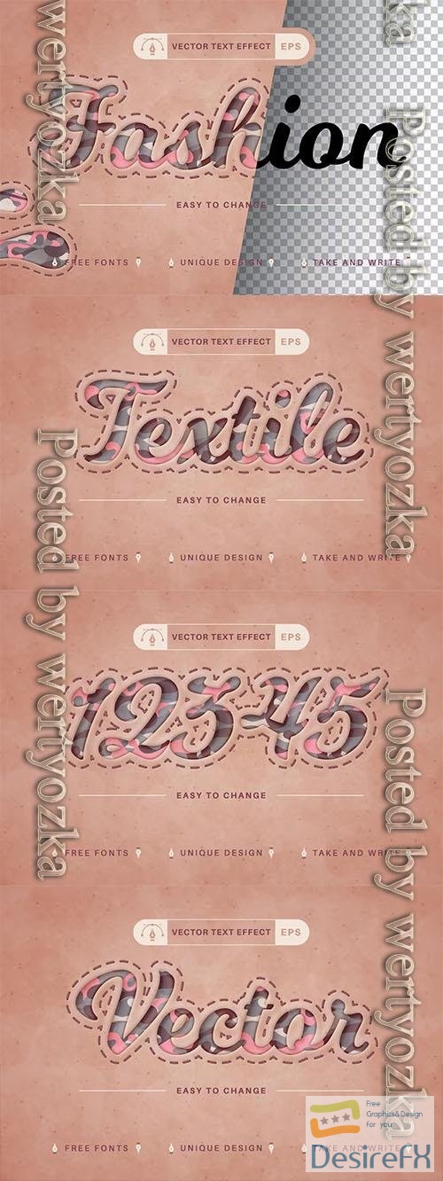 Fashion - editable text effect, font style