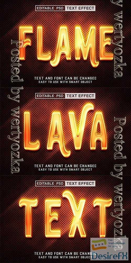 Flame Editable Text Effect