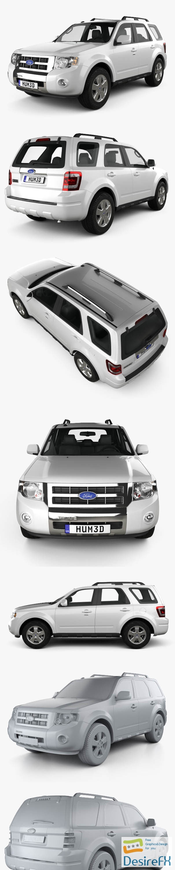 Ford Escape 2015 3D Model