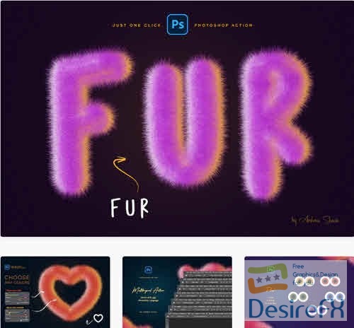 Fur Effect Photoshop Action - 7496045
