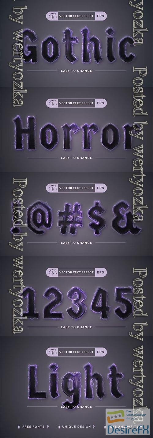 Gothic - editable text effect, font style
