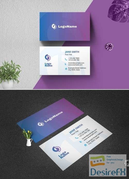 Gradient Business Card Layout 520105911 INDT