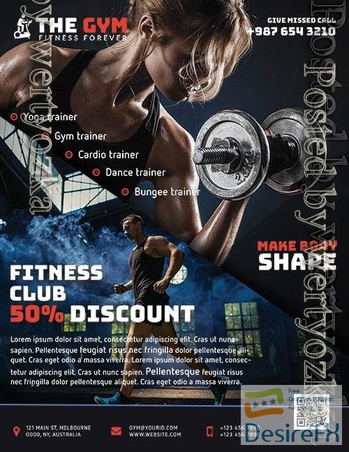 Gym Fitness Psd Flyer Design