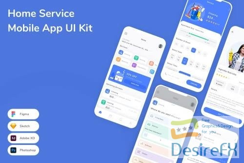Home Service Mobile App UI Kit NRMTBHB