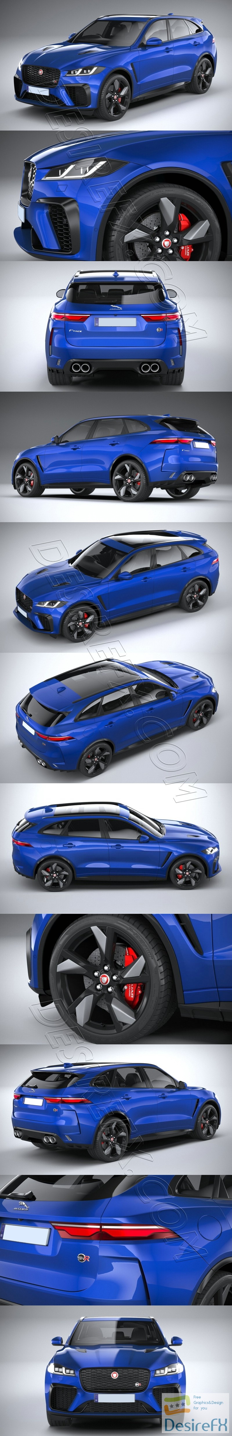 Jaguar F-Pace SVR 2021 3D Model