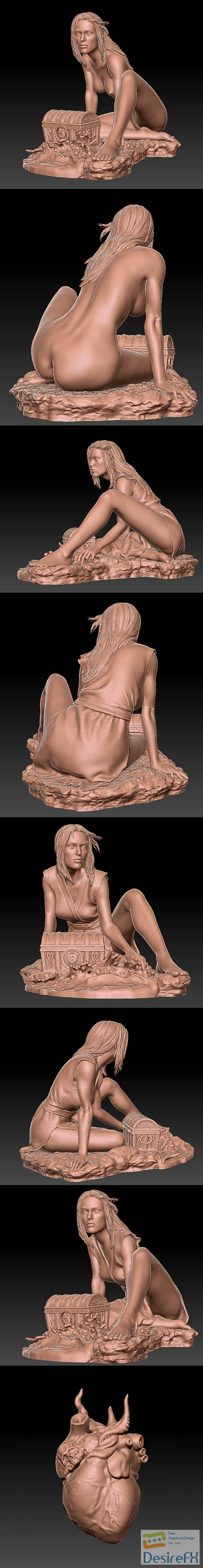 Keira Christina Knightley and the dead man’s chest 3D print