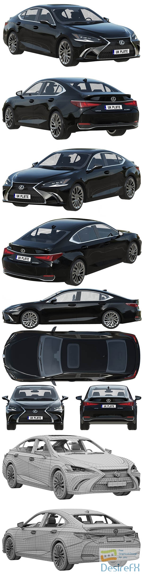 Lexus ES 2022 3D Model