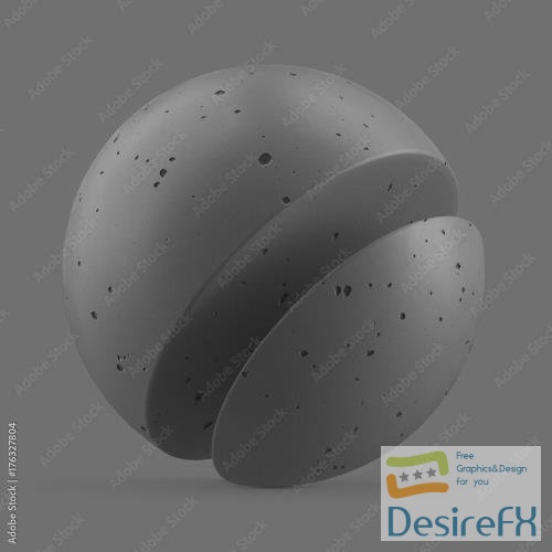 Light grey concrete with holes 176327804 MDL