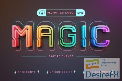 Magic Unicorn - Editable Text Effect - 7802738