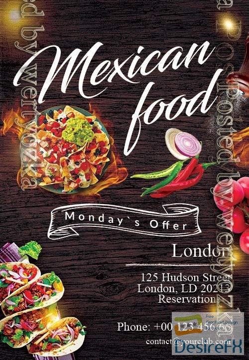 Mexican Food Psd Flyer Design