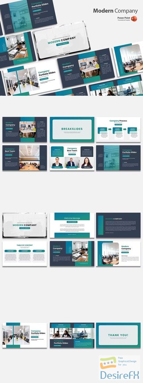 Modern Company Persentation Power Point Template KWSGCAL