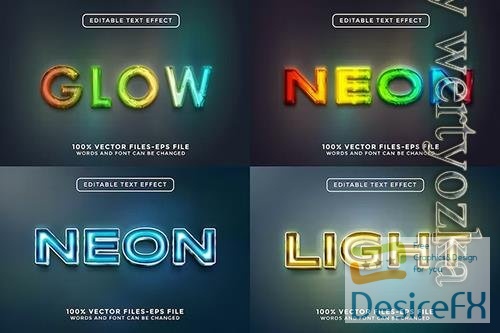 Neon Editable Text Effect