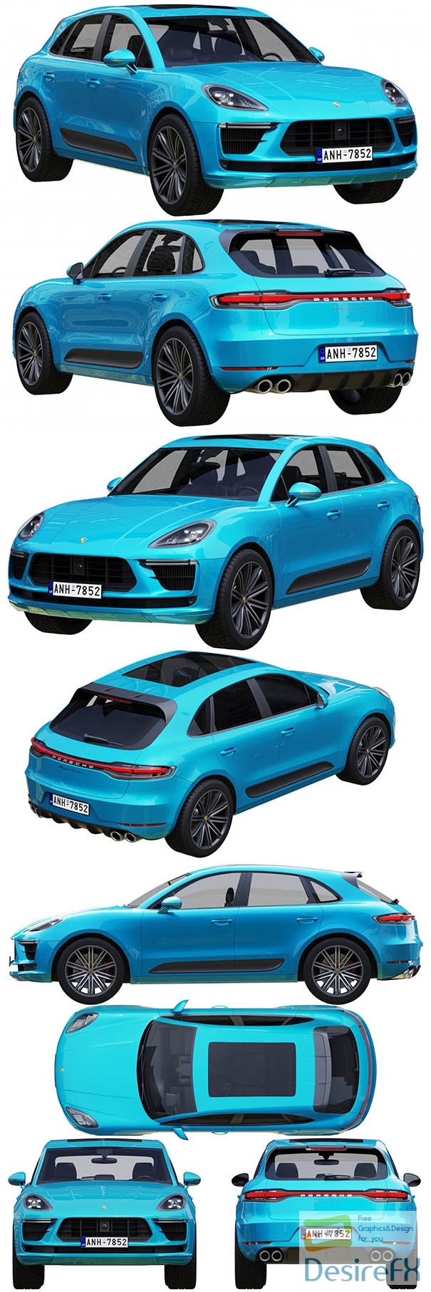 Porsche Macan Turbo 2020 3D Model