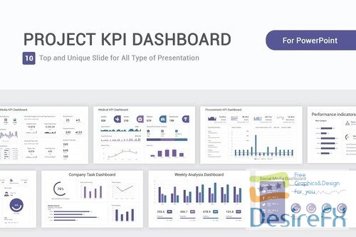 Project KPI Dashboard Model PowerPoint Template 2ANKFBR