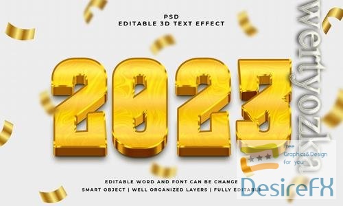 PSD 2023 3d editable psd text effect with background