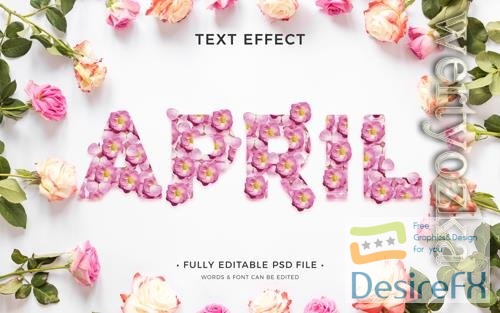 PSD april text effect