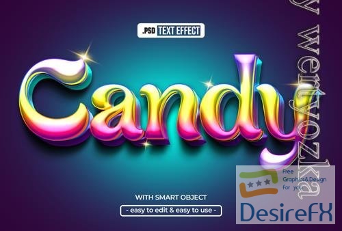 PSD candy editable text effect