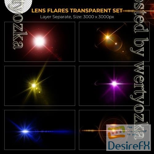 PSD colorful lens flare collection and lighting vol 5