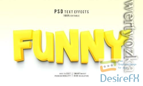 PSD creative funny 3d text effects