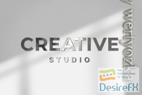 PSD creative studio business logo psd template in steel texture