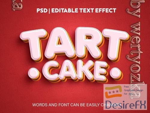 PSD editable text effect cake