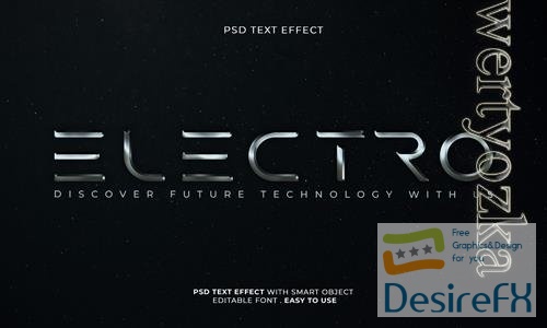PSD future electro editable text effect