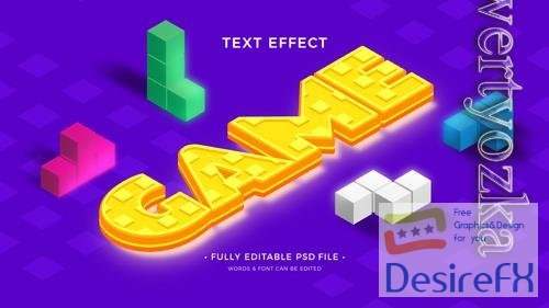 PSD game toy text effect