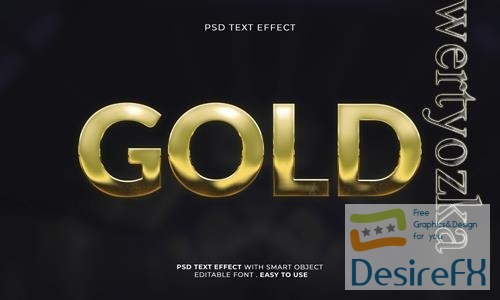 PSD gold editable text effect