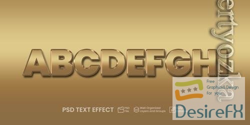 PSD gold text effect