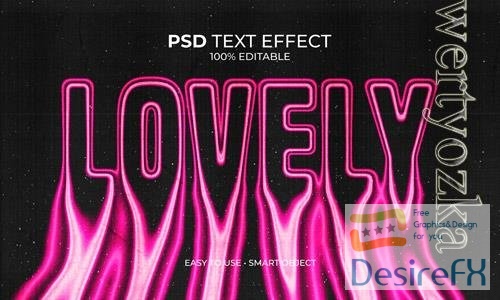 PSD lovely pink melted text effect