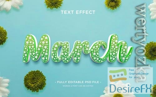 PSD march text effect