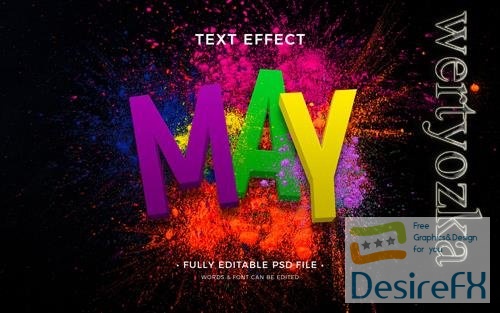 PSD may text effect