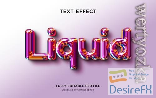 PSD metal liquid text effect vol 2