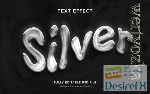 PSD metal liquid text effect vol 6