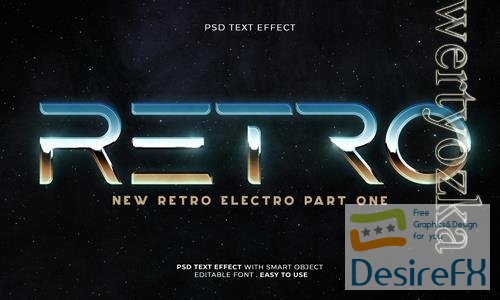 PSD retro editable text effect