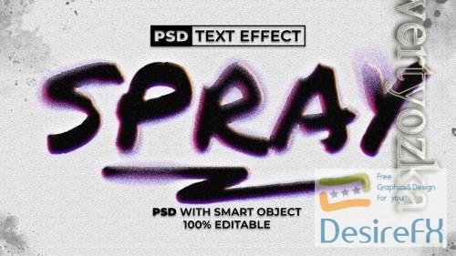 PSD spray text effect style. editable text effect