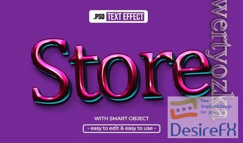 PSD store editable text effect