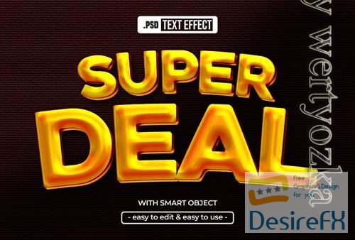 PSD super deal editable text effect