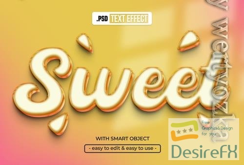 PSD sweet editable text effect