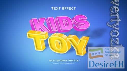 PSD toy text effect