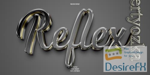 Reflex 3d editable text effect