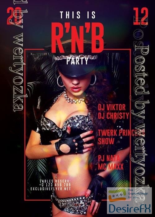 RNB Party Psd Flyer Design