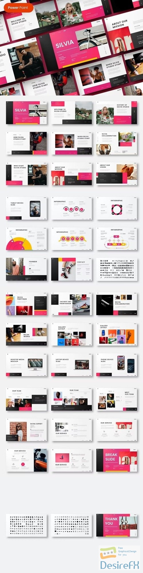Silvia - Business PowerPoint Template 377SDPW