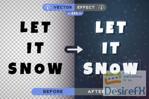 Snow - Editable Text Effect - 7811653