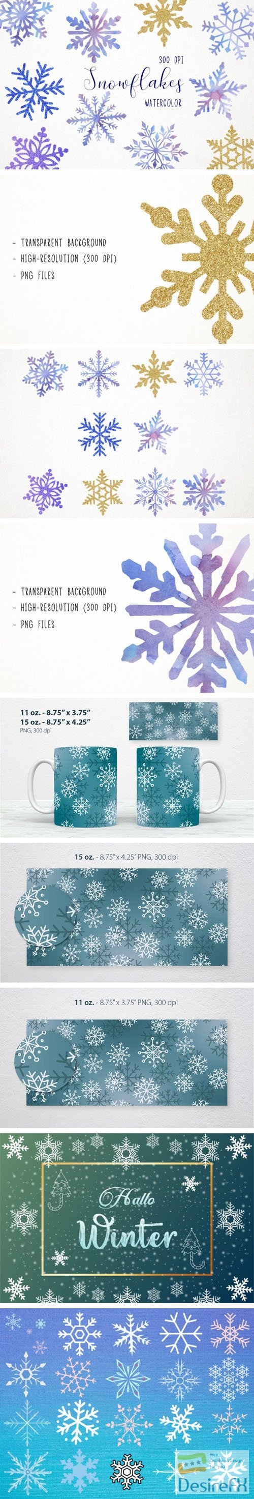 Snowflakes - Clipart Collection