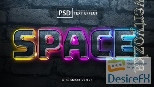 Space psd text effects