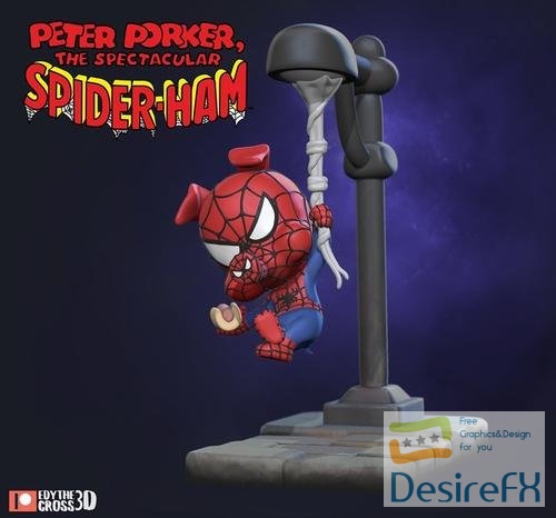 SpiderHam Chibi from Spiderman – 3D Print