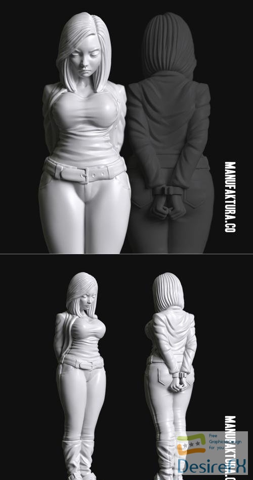 Sub Series 02b - Bound Female Submissive – 3D Print