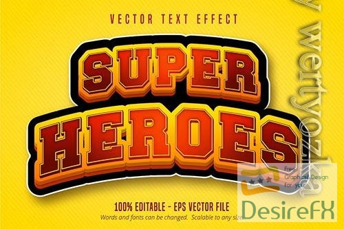 Super Heroes - Editable Text Effect, Font Style
